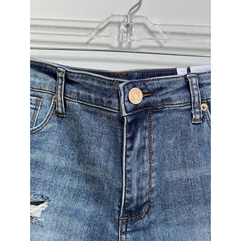 STS BLUE WOMENS AUBREY 10" HIGH RISE CUTOFF DENIM JEAN SHORTS 29 GRUNGE CLASSIC - Picture 2 of 15